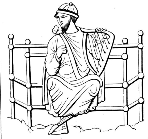 King David  Coloring Page